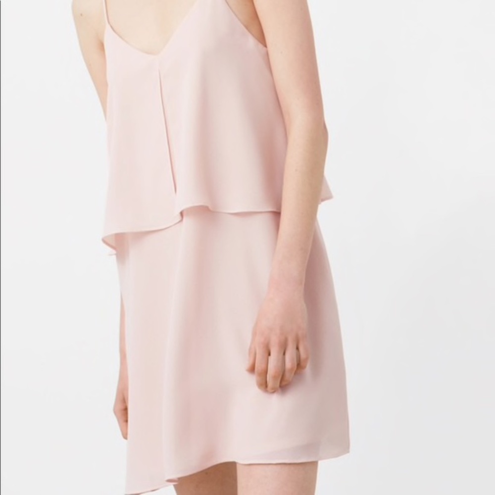 MANGO Blush Pink Spaghetti Strap Dress